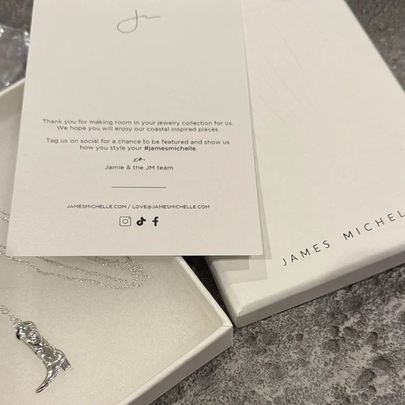 James Michelle Silver Boot Pendant Necklace - Picture 5 of 5